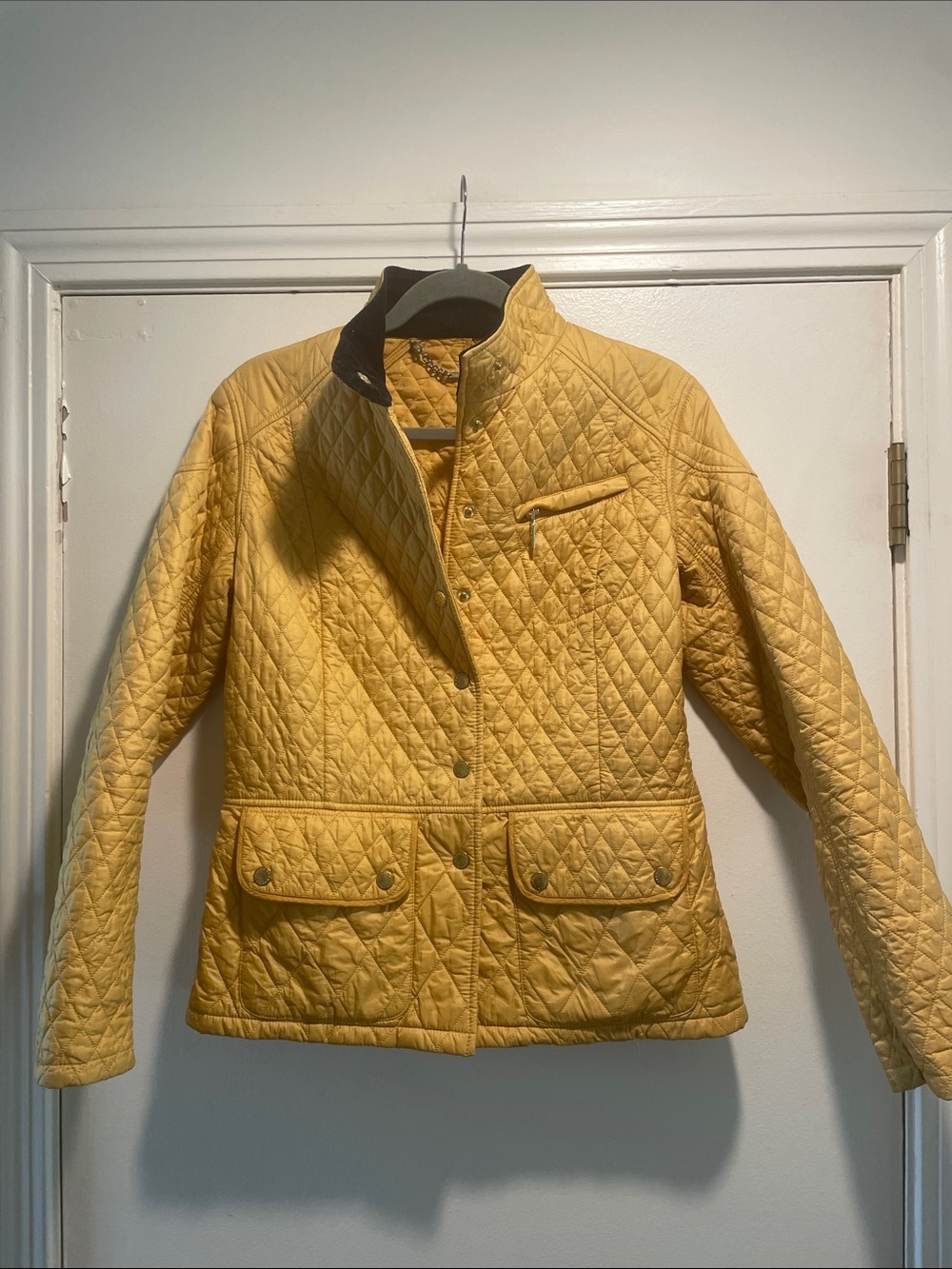 Authentic Vintage Classic Barbour Mustard Utility Quilted Jacket